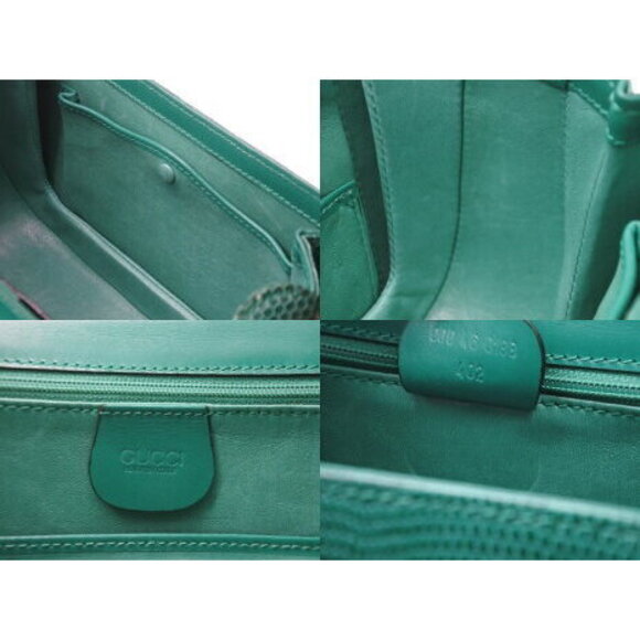 Gucci Handbag Bamboo Lizard Green - Picture 6 of 8